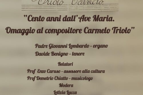 Presentazione al Duomo di un’Ave Maria messinese del 1925 di Carmelo Triolo, scoperta per caso nel 1991