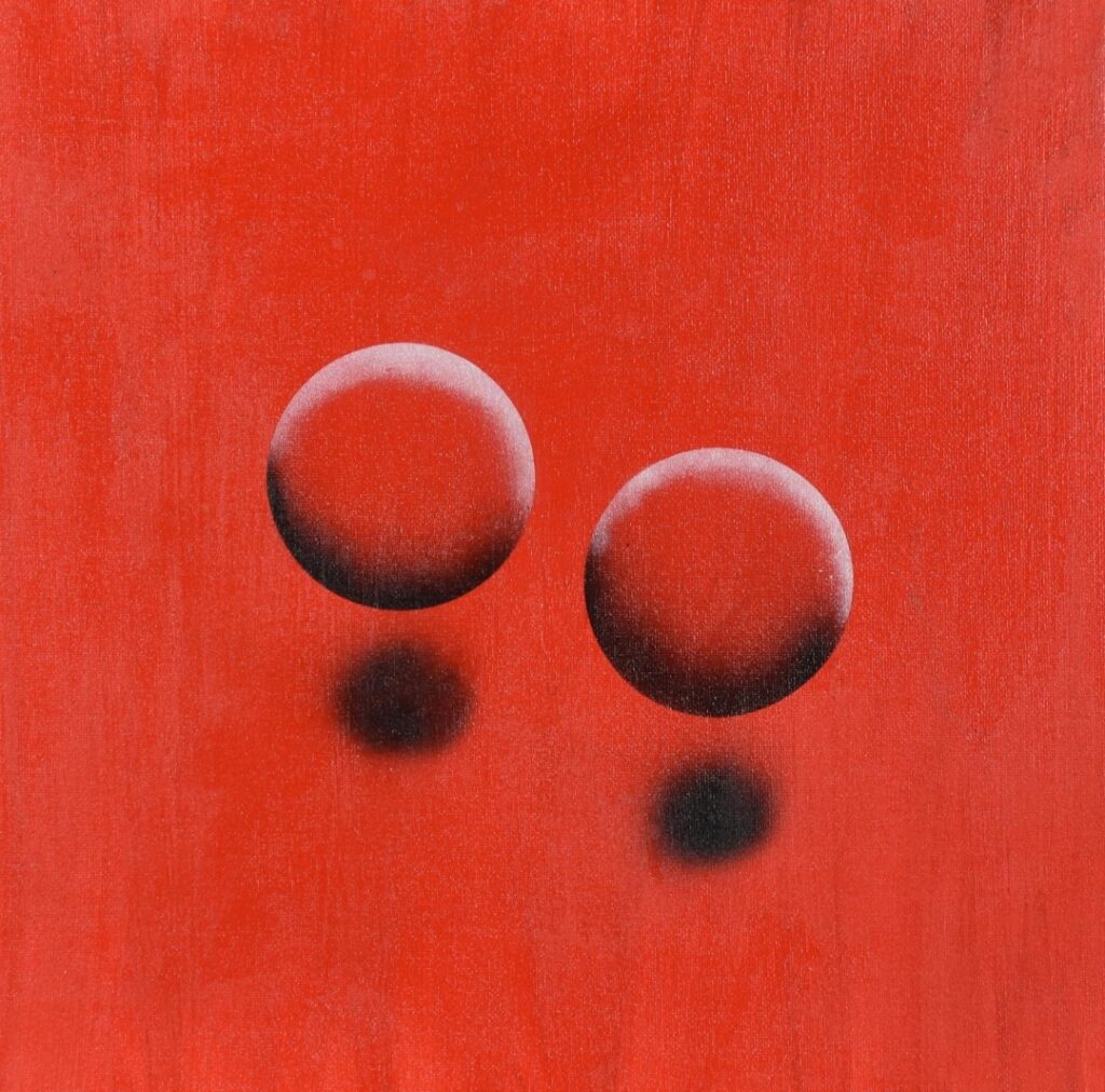 Renato Natale Chiesa (Lecco, 1947) "Senza titolo" - t.m. su tela, cm 20 x 20