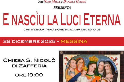 “E NASCÌU LA LUCI ETERNA” CON ORIANA CIVILE A ZAFFERIA
