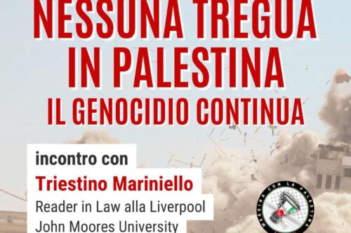 Nessuna tregua in Palestina. Il genocidio continua