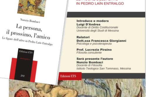 Messina, presentazione del libro “La persona, il prossimo, l’amico” di Nunzio Bombaci