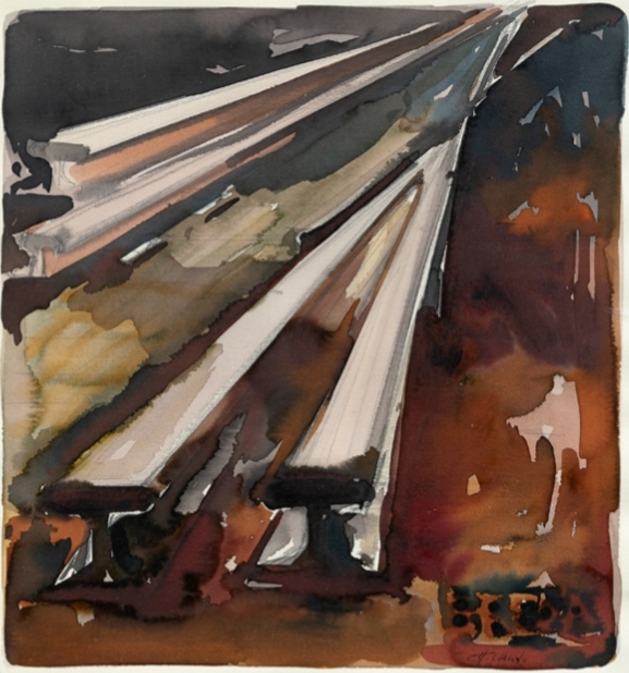 Anonimo "Senza titolo" - Gouache su carta, cm 70 x 50