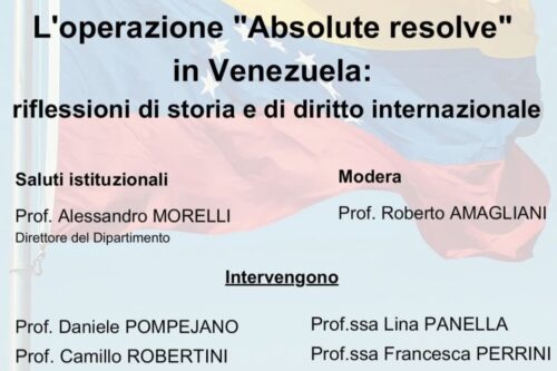Messina, tavola rotonda: L’operazione “Absolute resolve” in Venezuela