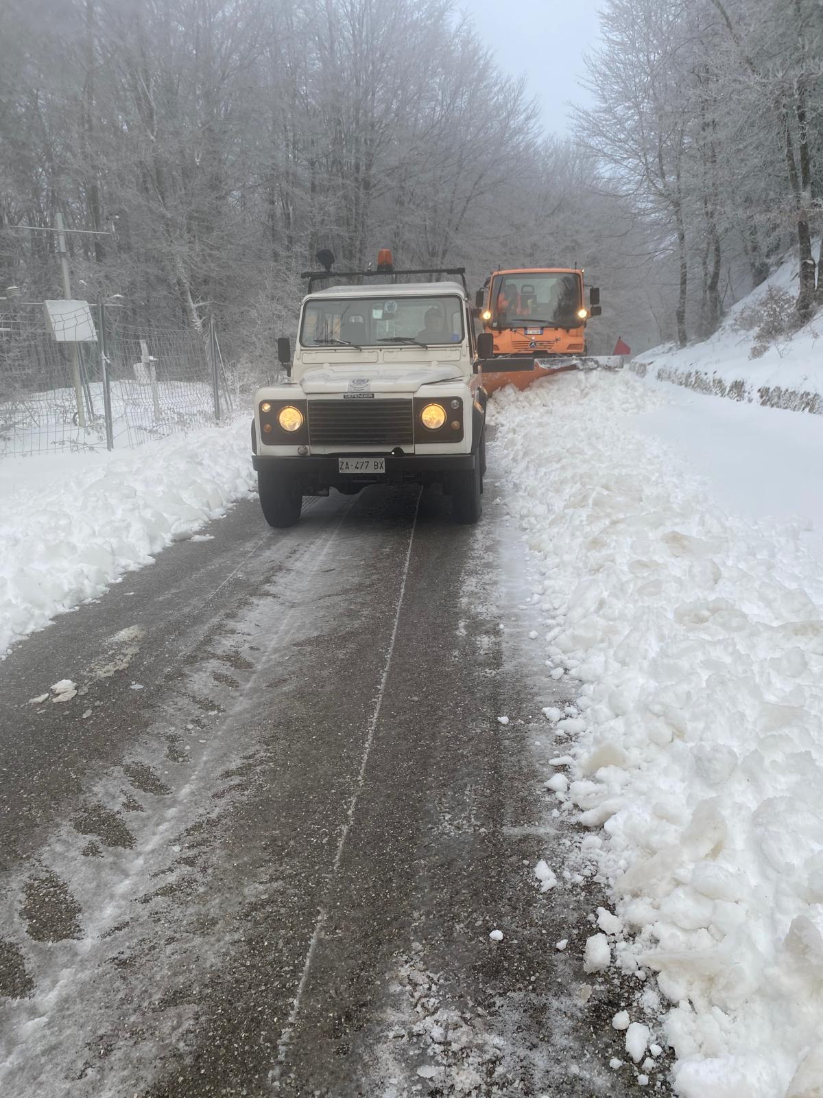 Emergenza neve sui Nebrodi