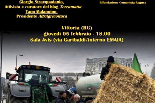 VITTORIA, INIZIATIVA SU AGRICOLTURA E ACCORDO UNIONE EUROPEA E MERCOSUR