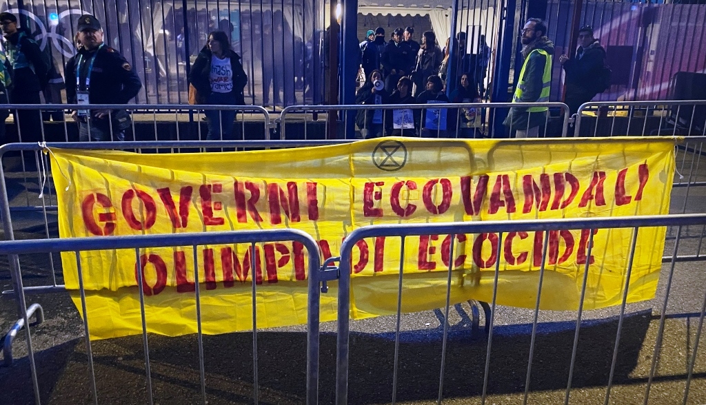 Protesta di Extinction Rebellion alle Olimpiadi