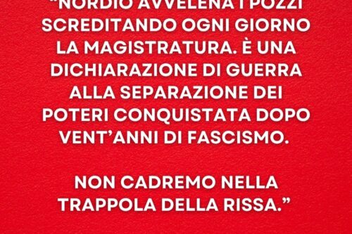 “NORDIO AVVELENA I POZZI”