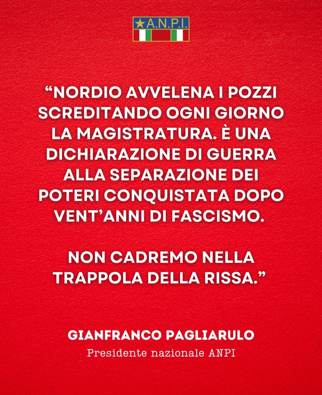 “NORDIO AVVELENA I POZZI”