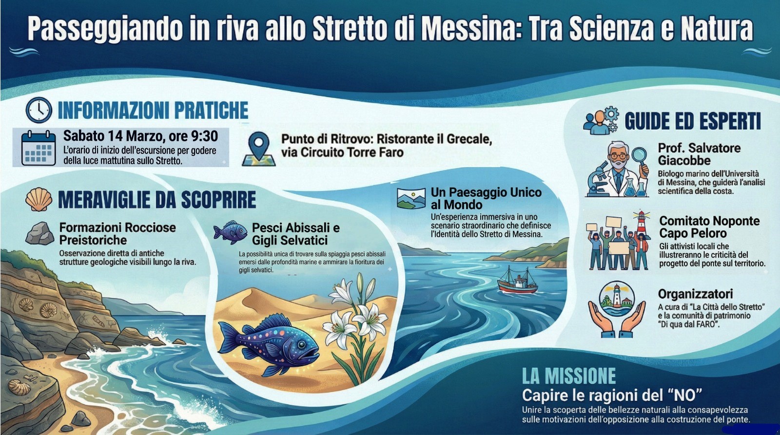 Una passeggiata in riva allo Stretto tra Scienza e Natura… e noponte