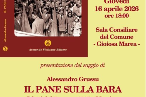 Presentazione il 16 aprile a Gioiosa Marea del libro “Il pane sulla bara”