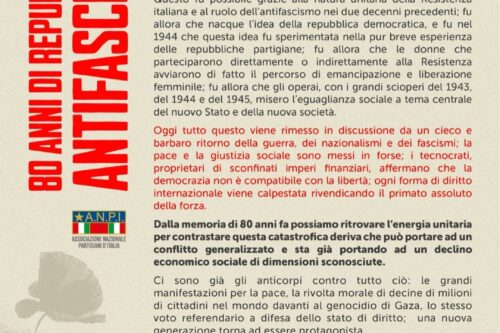 25 aprile 2026: 80 anni di Repubblica antifascista