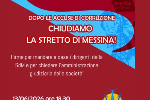247 FIRME IL PRIMO GIORNO DI RACCOLTA PER CHIEDERE  LE DIMISSIONI DEL CDA DELLA STRETTO DI MESSINA