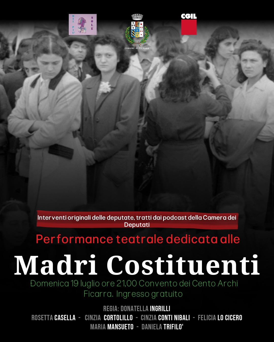 Performance dedicata alle Madri Costituenti
